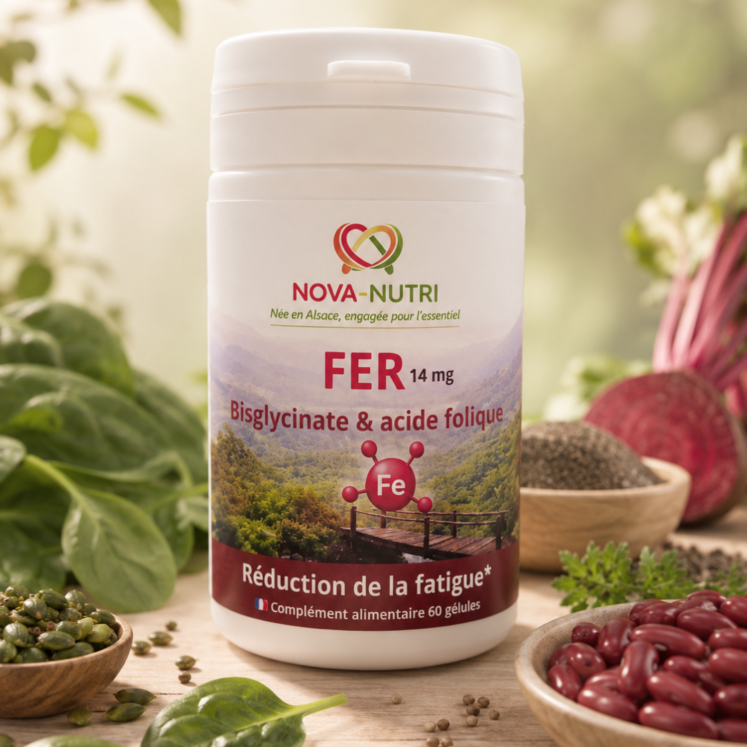 Fer 14 mg Bisglycinate & Acide Folique